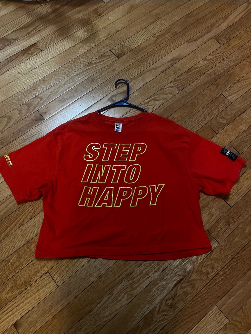 Zumba Fitness Red Graphic 'Step Into Happy' Tee